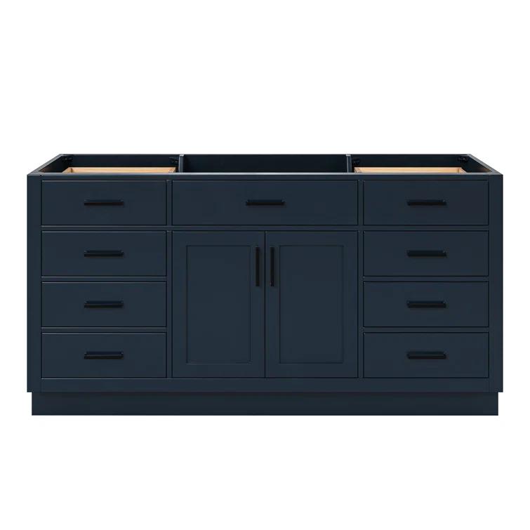 Hepburn 66 in. W x 21.5 in. D x 34.5 in. H Single Sink Freestanding Bath Vanity Cabinet without Top in Midnight Blue