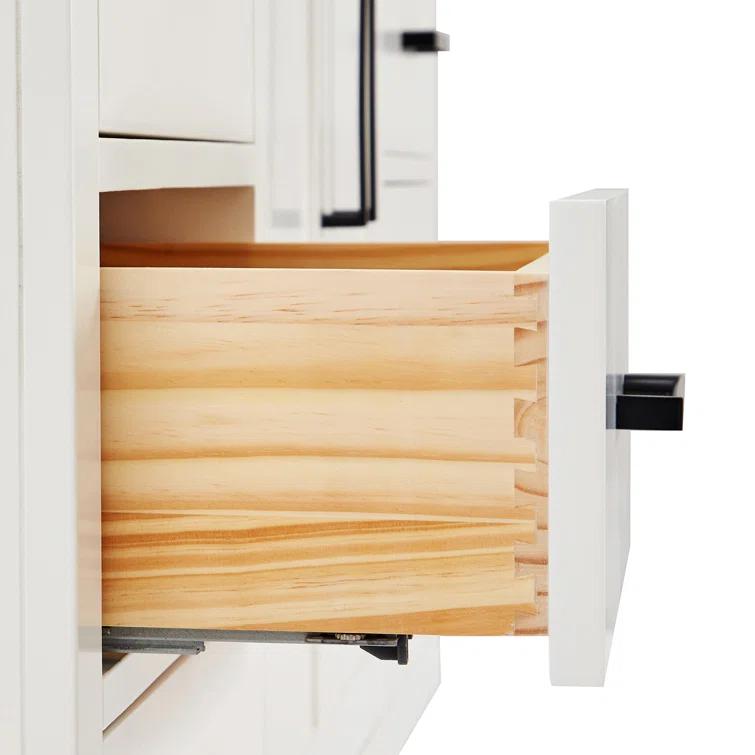 Ariel T066s-Bc Hepburn 66" Single Free Standing Vanity Cabinet Only - White