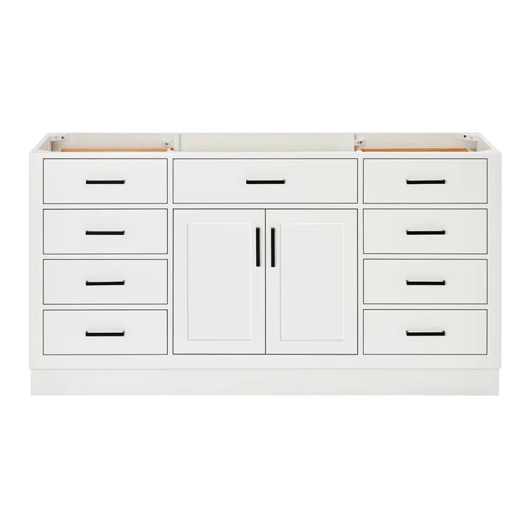 Ariel T066s-Bc Hepburn 66" Single Free Standing Vanity Cabinet Only - White