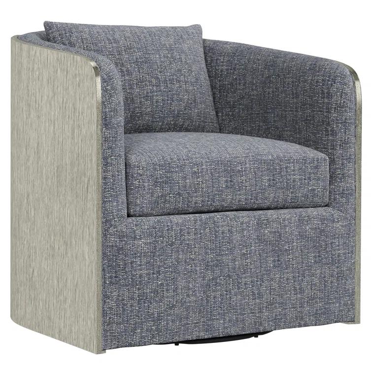 Eliot Upholstered Swivel Barrel Chair