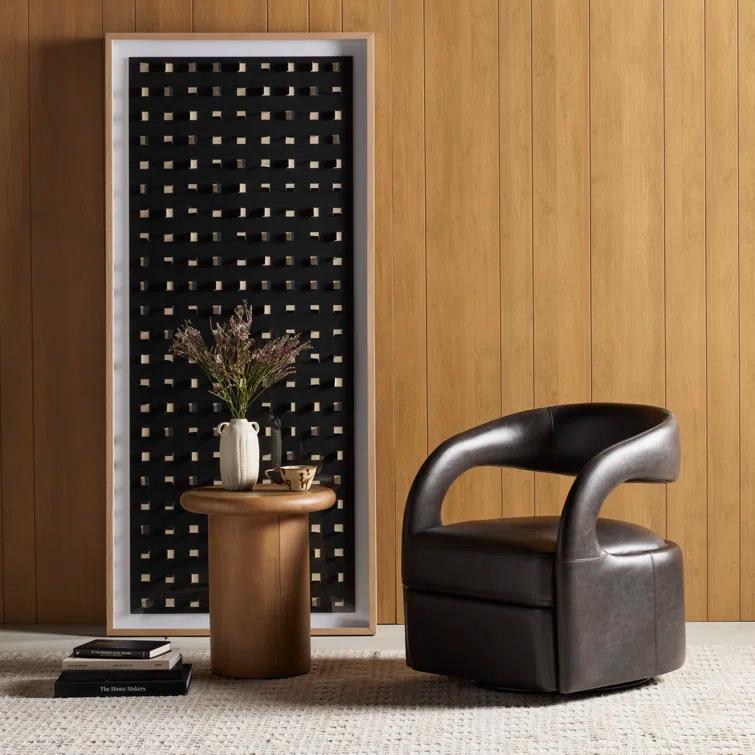 See Through Long Wall Art - Tan and Black