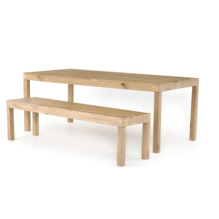 Beck 70'' Dry Wash Poplar Modern Shaker Dining Bench