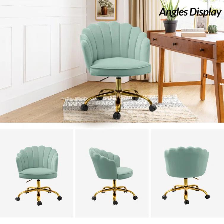 Belanda 23'' W Modern VelvetTask Chair with Tufted Back
