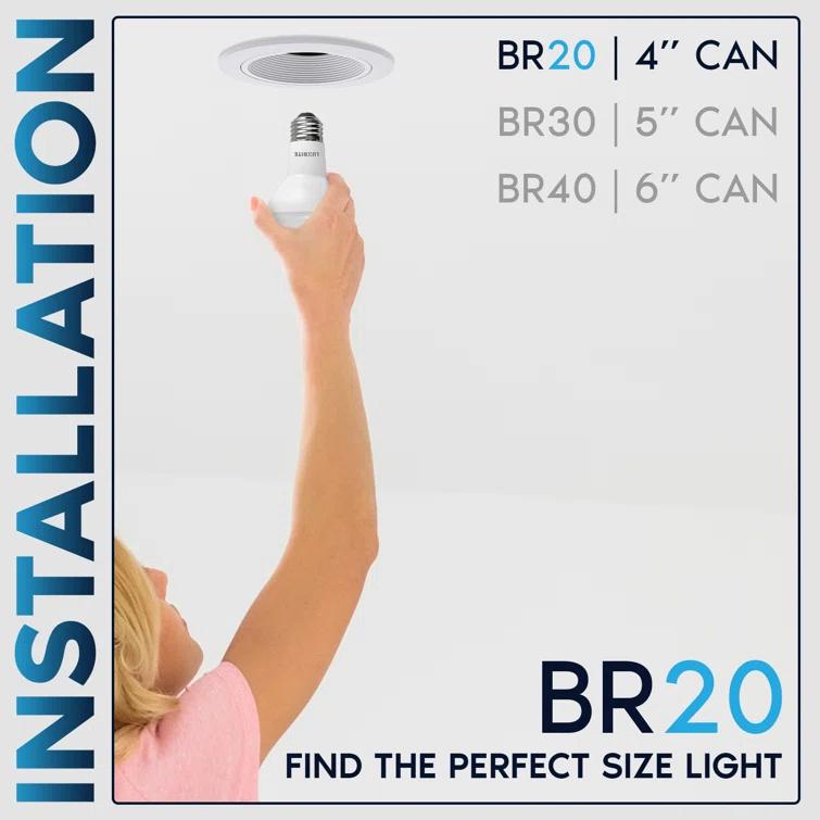 45 Watt Equivalent BR20 E26/Medium (Standard) Dimmable 6500K LED Bulb