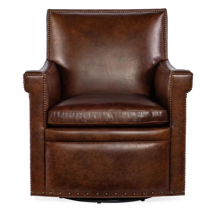 Hooker Furniture Leather Swivel Club Chair