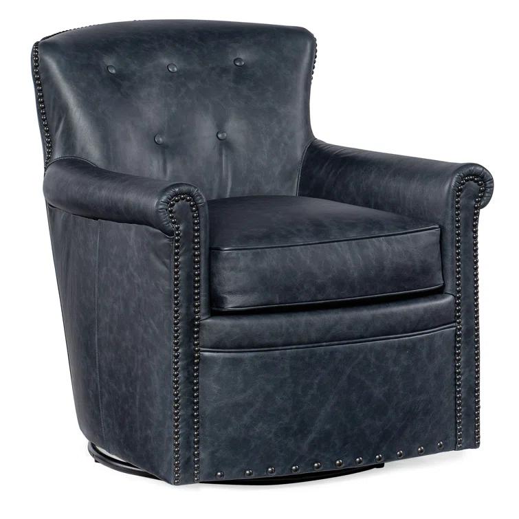 Hooker Furniture Leather Swivel Club Chair