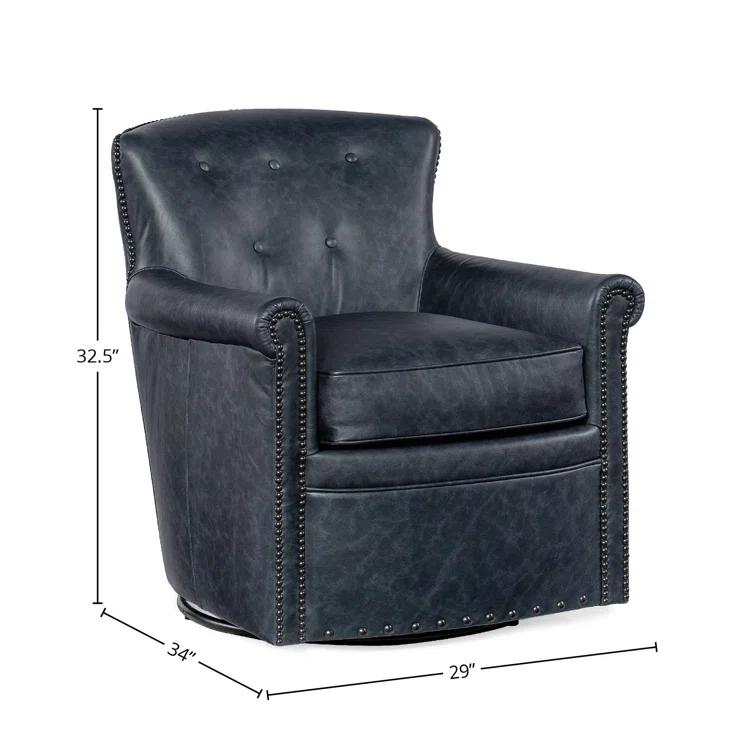 Hooker Furniture Leather Swivel Club Chair