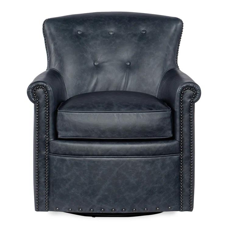 Hooker Furniture Leather Swivel Club Chair
