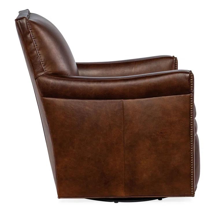Hooker Furniture Leather Swivel Club Chair