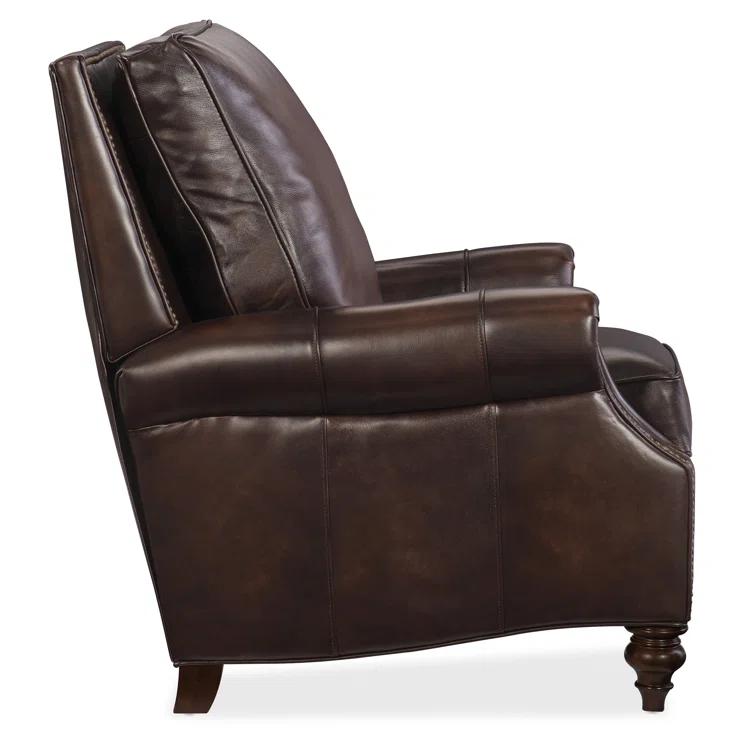 Old Saddle Cocoa Genuine Leather Traditional Recliner