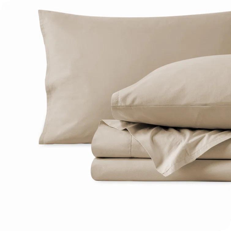 Bare Home 100% Cotton Percale Sheet Set