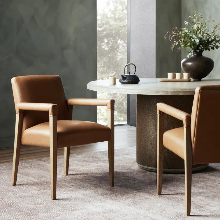 Marla Dining Chair - Tan Leather