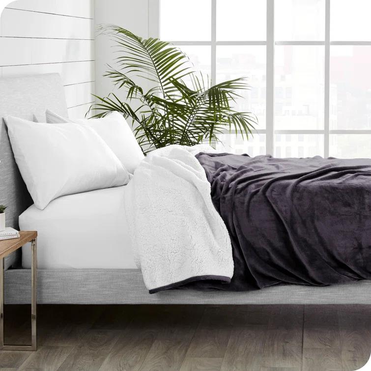 Bare Home Sherpa Fleece Blanket
