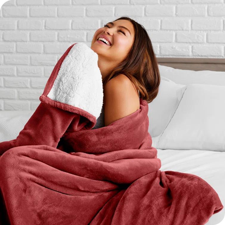Bare Home Sherpa Fleece Blanket