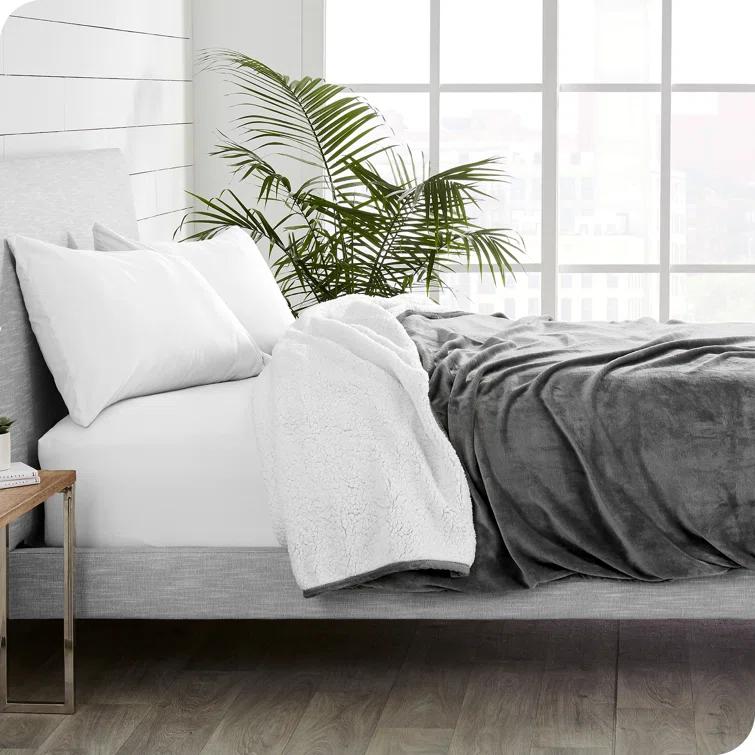 Bare Home Sherpa Fleece Blanket