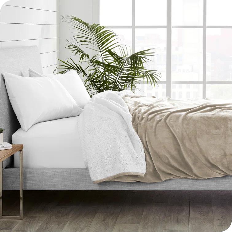 Bare Home Sherpa Fleece Blanket