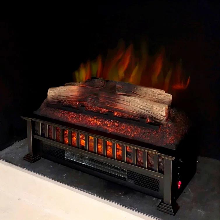 Country Living Infrared Electric Log Set Heater - Faux Logs Insert with Flickering Flames