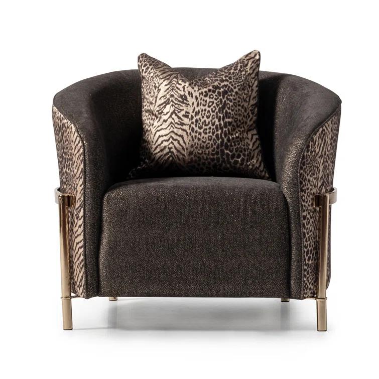 Lisbon 35.5'' Wide Chenille Barrel Chair