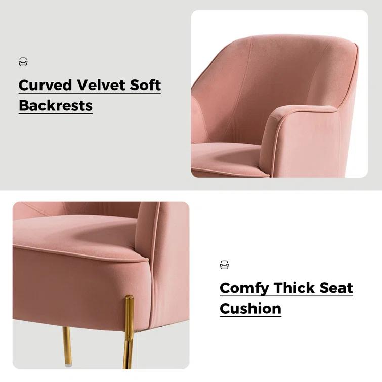 Cleo 26" Wide Contemporary Chair with Recessed Arms