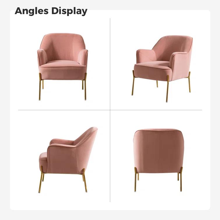 Cleo 26" Wide Contemporary Chair with Recessed Arms