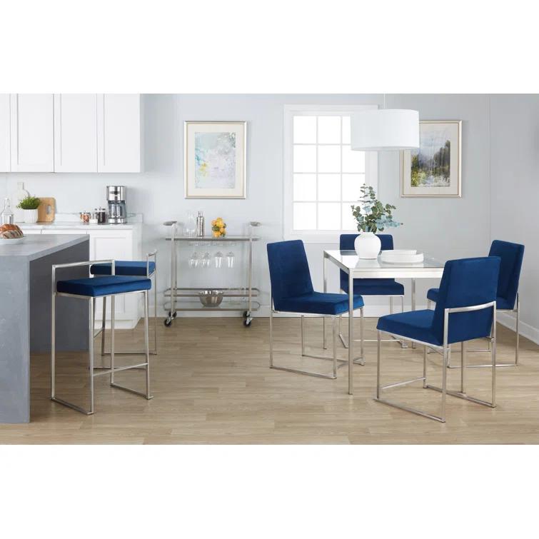 Derik Upholstered Stool with Metal Frame