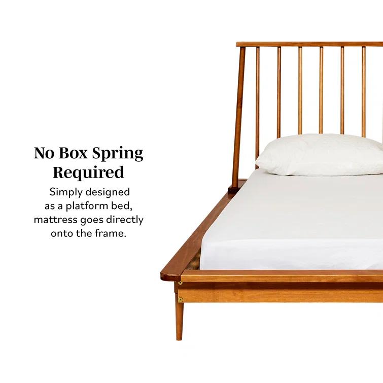 Henline Solid Wood Platform Spindle Bed