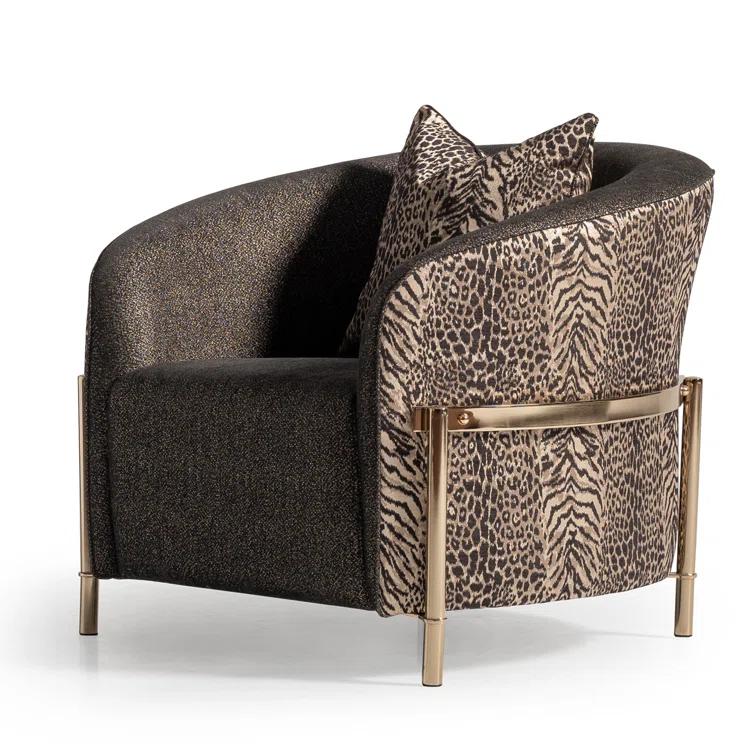 Lisbon 35.5'' Wide Chenille Barrel Chair
