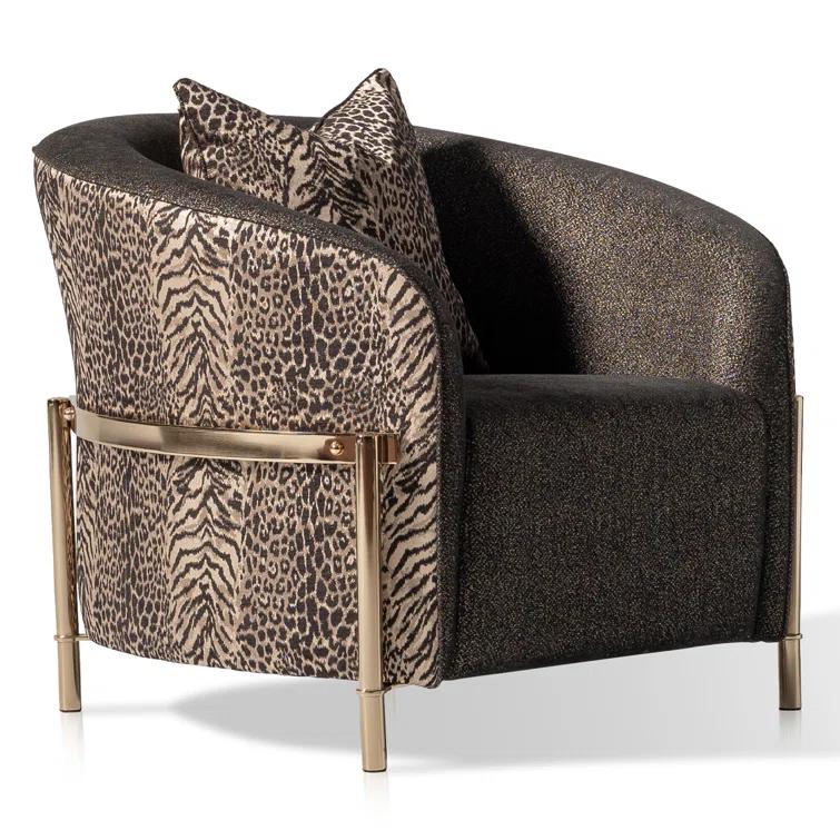 Lisbon 35.5'' Wide Chenille Barrel Chair
