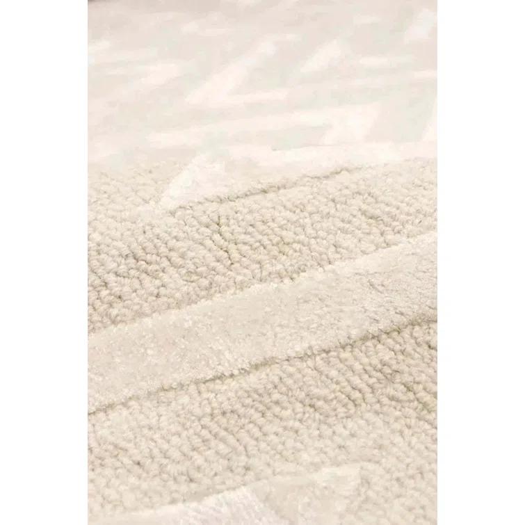 Pasargad Hand-Tufted Bamboo Silk & Wool Ivory Area Rug