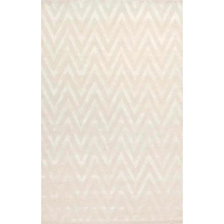 Pasargad Hand-Tufted Bamboo Silk & Wool Ivory Area Rug