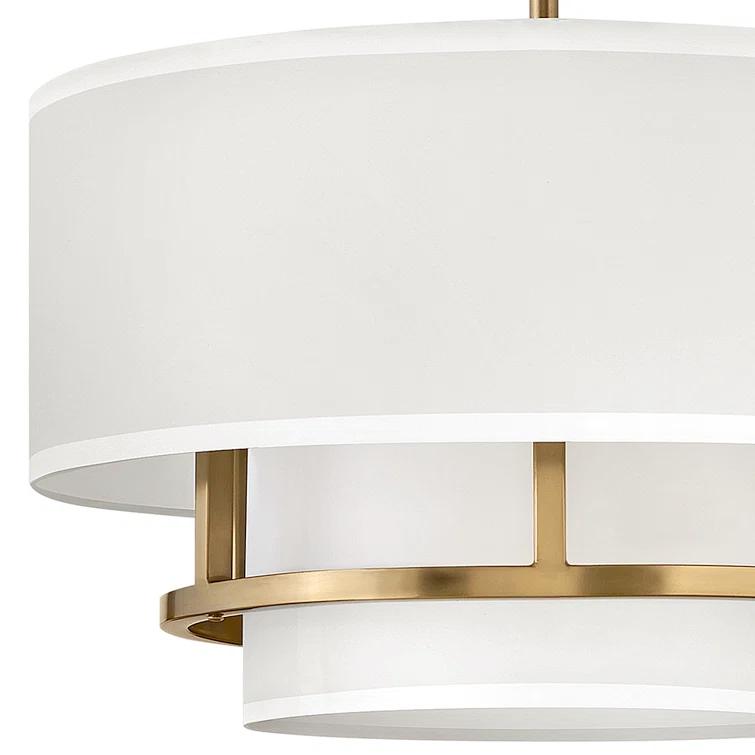 Graham Three-Light Semi-Flush Mount Ceiling Light w/ Faux Parchment Shades
