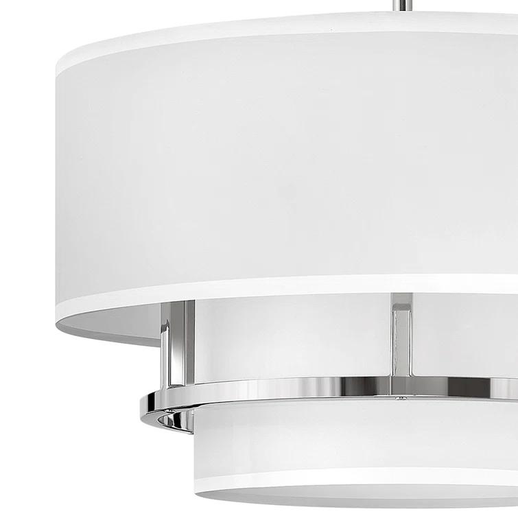 Graham Three-Light Semi-Flush Mount Ceiling Light w/ Faux Parchment Shades
