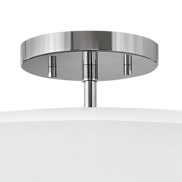 Graham Three-Light Semi-Flush Mount Ceiling Light w/ Faux Parchment Shades