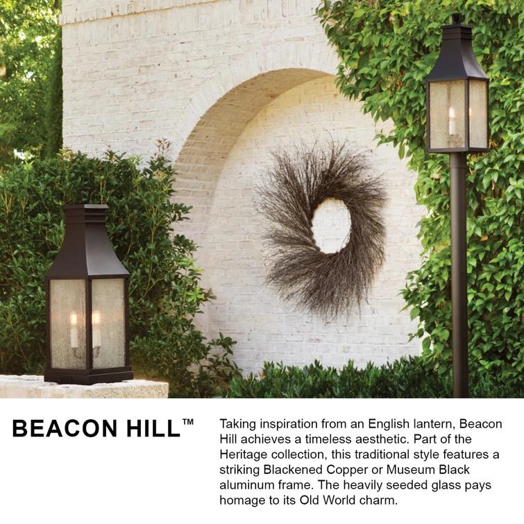 Beacon Hill 2 - Bulb 17.25" H Seeded Glass Outdoor Wall Lantern