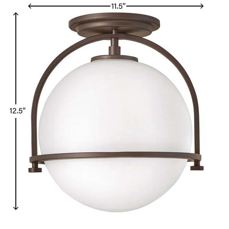 McCormick Hand Blown Glass Semi Flush Mount