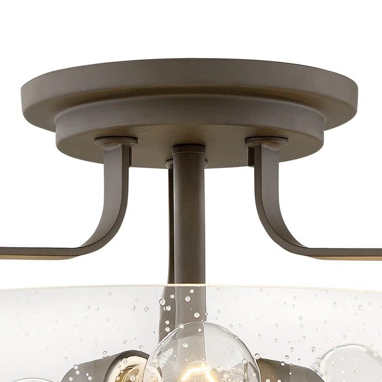Harper 3-Light Semi-Flush Mount Retro Ceiling Light