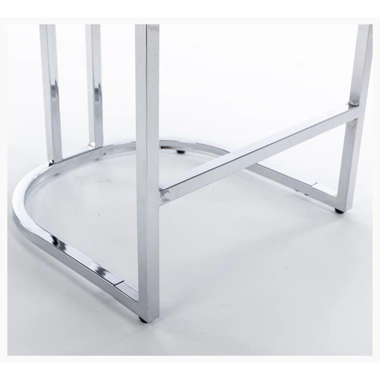 Jermon Upholstered Counter Stool with Metal Frame