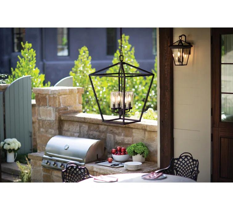Alford Place 4-Light Outdoor 12v Chandelier w/ LEDs Included