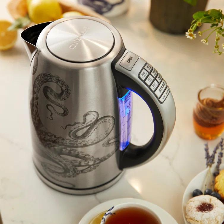 Cuisinart Caskata PerfecTemp 1.7-Liter Cordless Programmable Electric Tea Kettle with Stay Cool Non-Slip Handle
