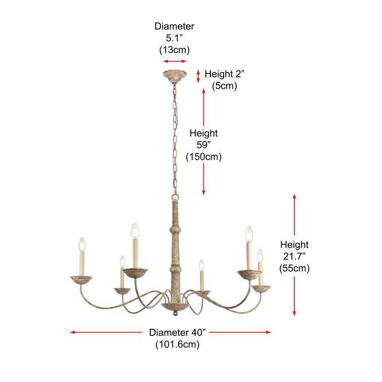 Kelly Clarkson Home Calando 6 - Light Dimmable Classic / Traditional Chandelier
