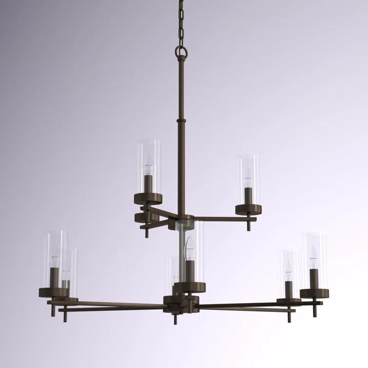 Bastidas 9 - Light Dimmable Tiered Chandelier