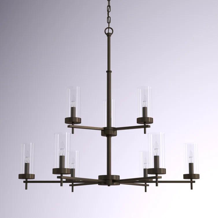 Bastidas 9 - Light Dimmable Tiered Chandelier
