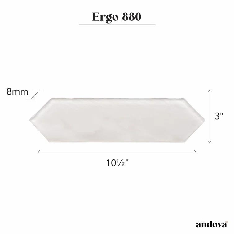 Ergo 3" x 11" Picket Glass Kitchen Backsplash, Bathroom, Shower, Pool, Wall and Floor Tile