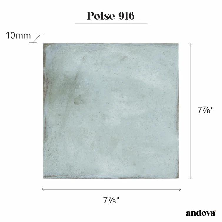Poise 8-in. Zellige Look Glazed Porcelain Wall & Floor Tile