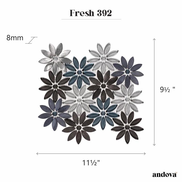 Fresh Novelty Flower Polished Natural Stones Wall & Floor Mosaic Tile