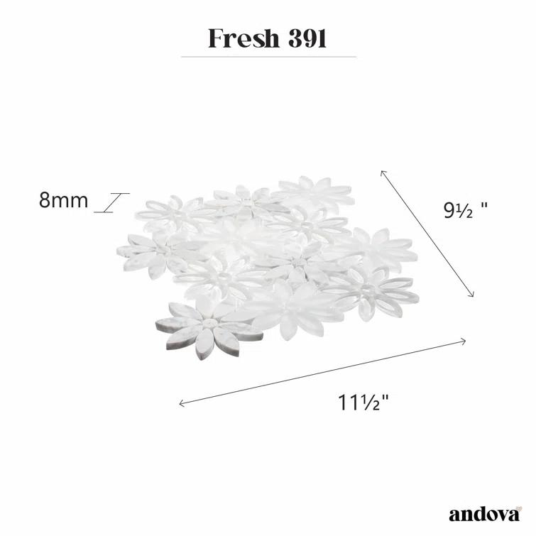 Fresh Novelty Flower Polished Natural Stones Wall & Floor Mosaic Tile