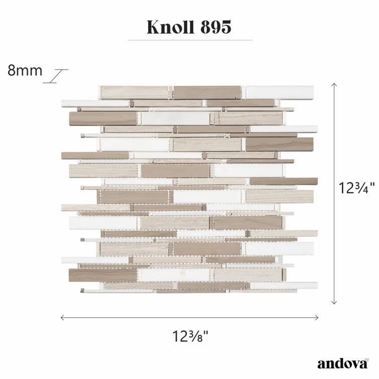 Knoll Natural Stone Mosaic Kitchen Backsplash, Bathroom, Shower, Pool, Wall and Floor Tile