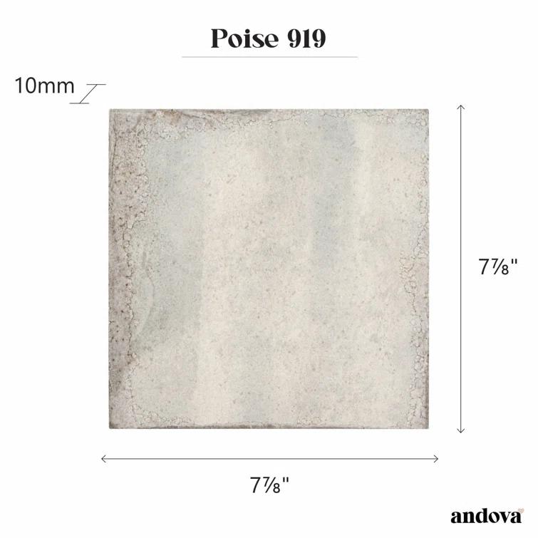 Poise 8-in. Zellige Look Glazed Porcelain Wall & Floor Tile