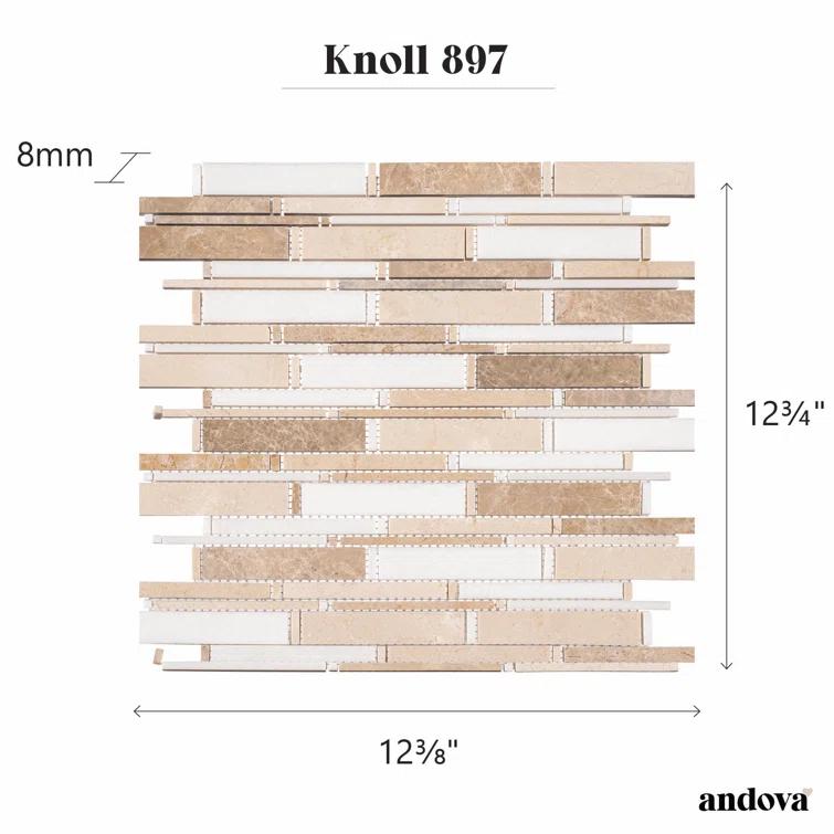 Knoll Natural Stone Mosaic Kitchen Backsplash, Bathroom, Shower, Pool, Wall and Floor Tile