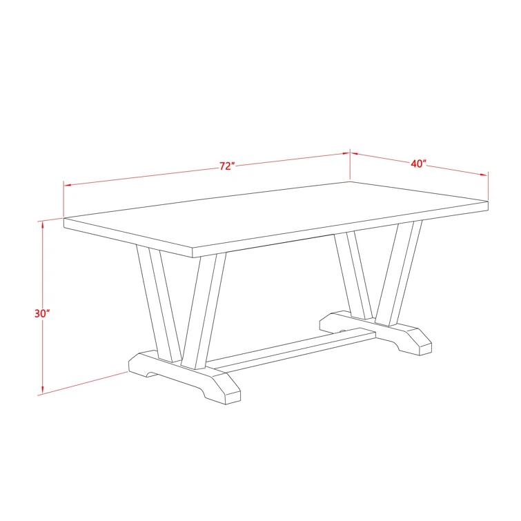 - Person Trestle Dining Set